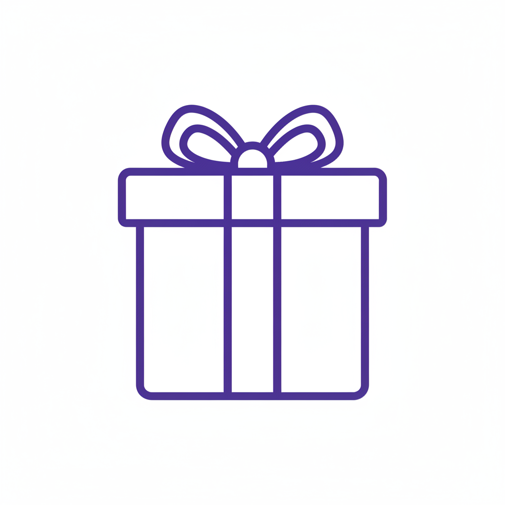 Icono regalo grueso